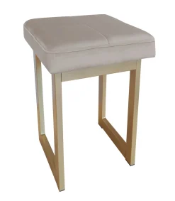 Taboret SOLID tkanina Welur stelaż metalowy STOŁEK LOFT