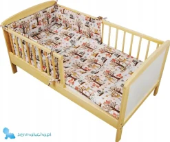 Tapczanik łóżeczko Bartek 120x60 sosna/biały łóżko sosnowe przedszkolaka