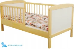Tapczanik łóżeczko Bartek 120x60 sosna/biały łóżko sosnowe przedszkolaka