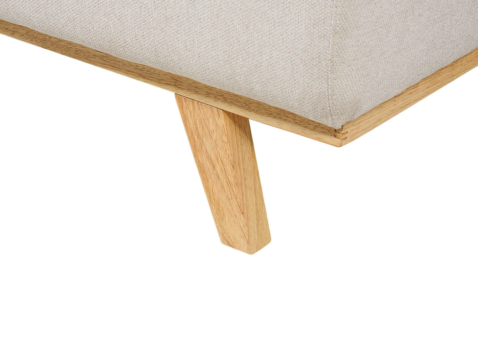 Tapicerowana sofa narożna z poduchami beżowa