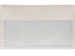 Tapicerowana sofa narożna z poduchami beżowa