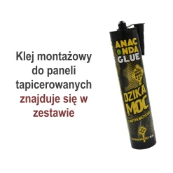 Tapicerowana garderoba Nela II z lustrem - kolor dąb artisan