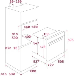 TEKA Piekarnik HBB 735 stal, czarne szkło 41560210 *