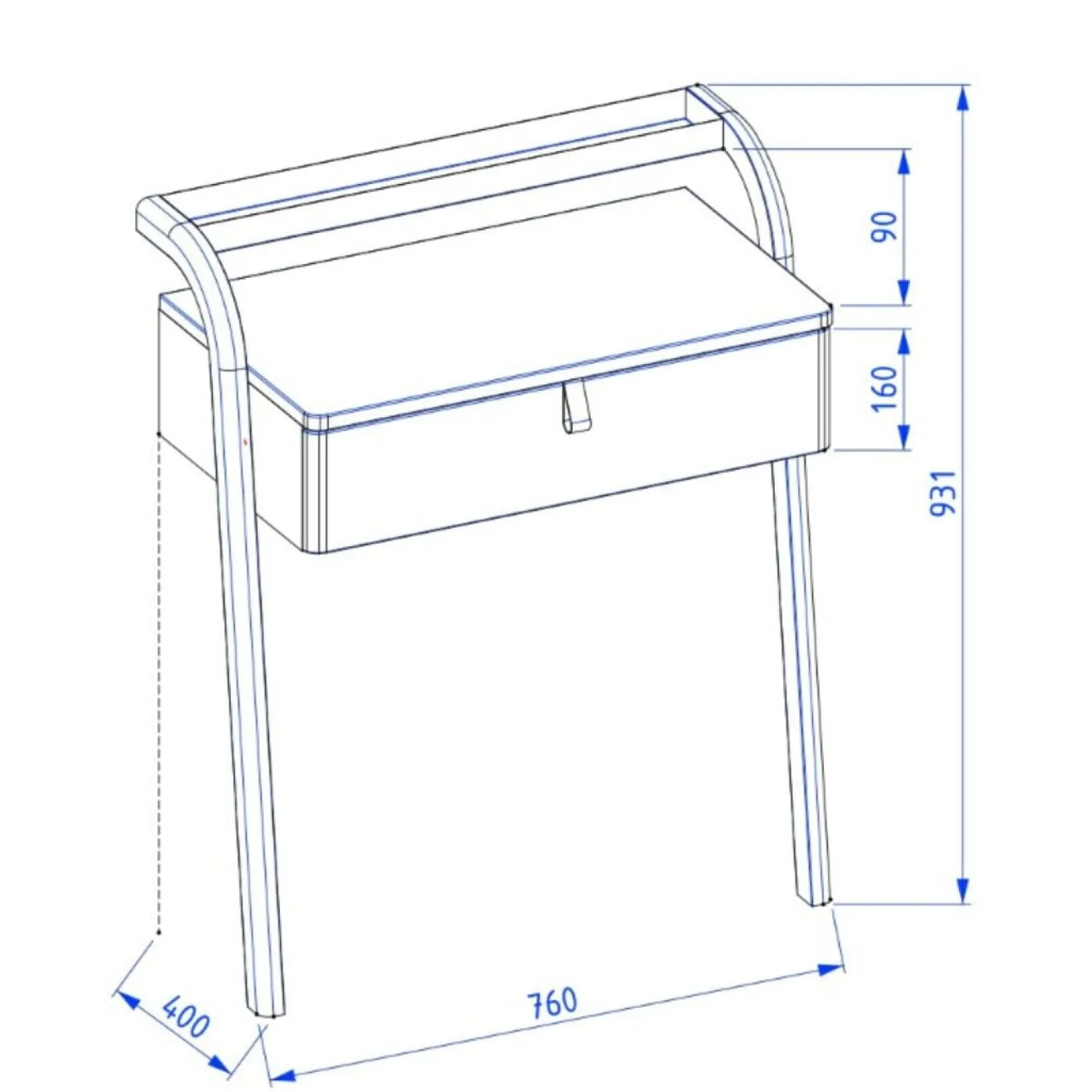 Toaletka łazienkowa MOSS 70 cm jasno szara półmat
