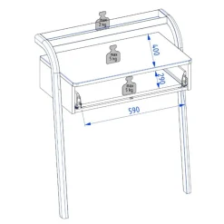 Toaletka łazienkowa MOSS 70 cm jasno szara półmat