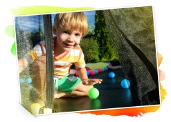 Trampolina ogrodowa z siatką wewnętrzną Neo-Sport 252cm 8ft