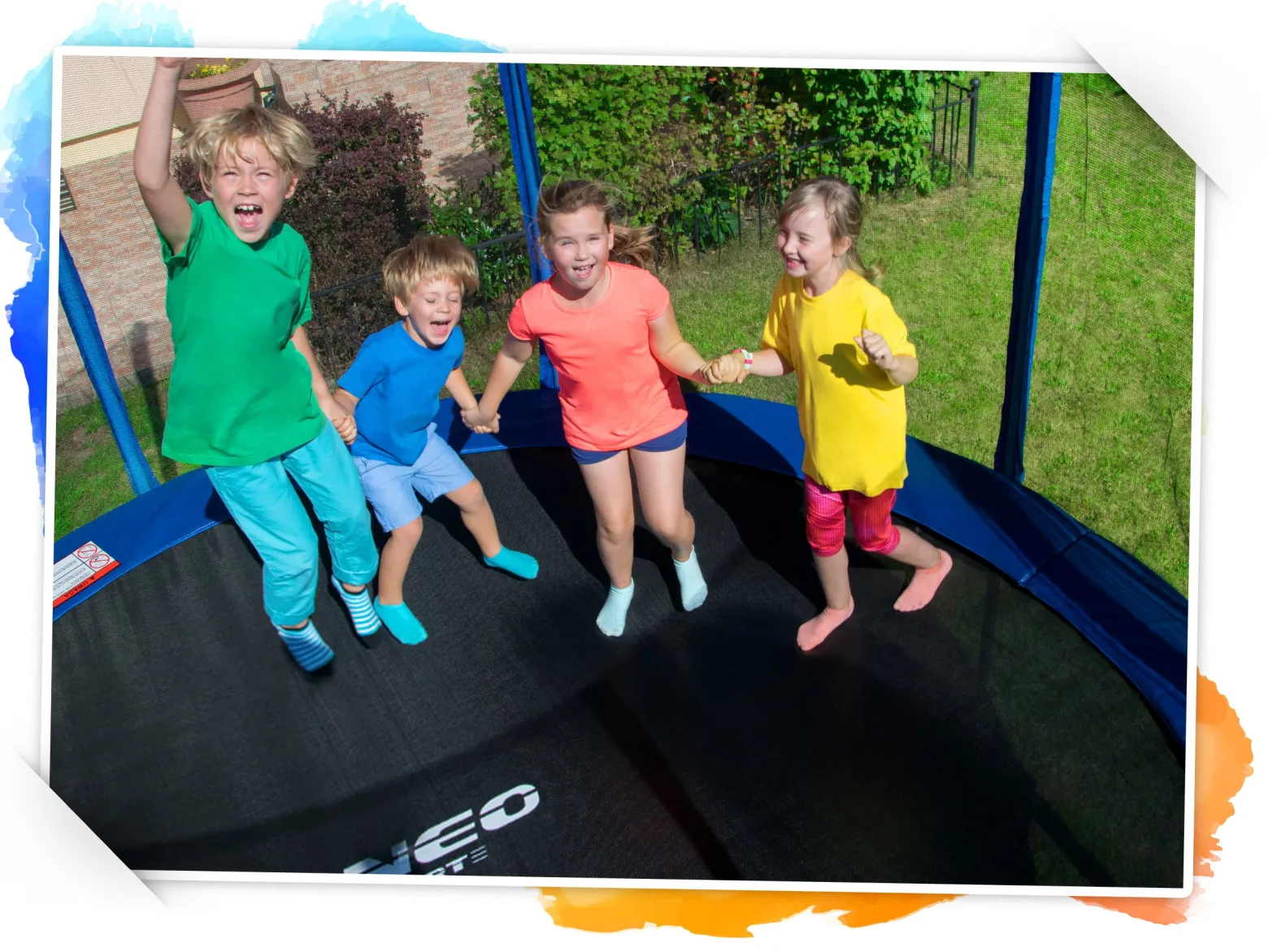 Trampolina ogrodowa z siatką zewn. Neo-Sport 140cm 4,5ft