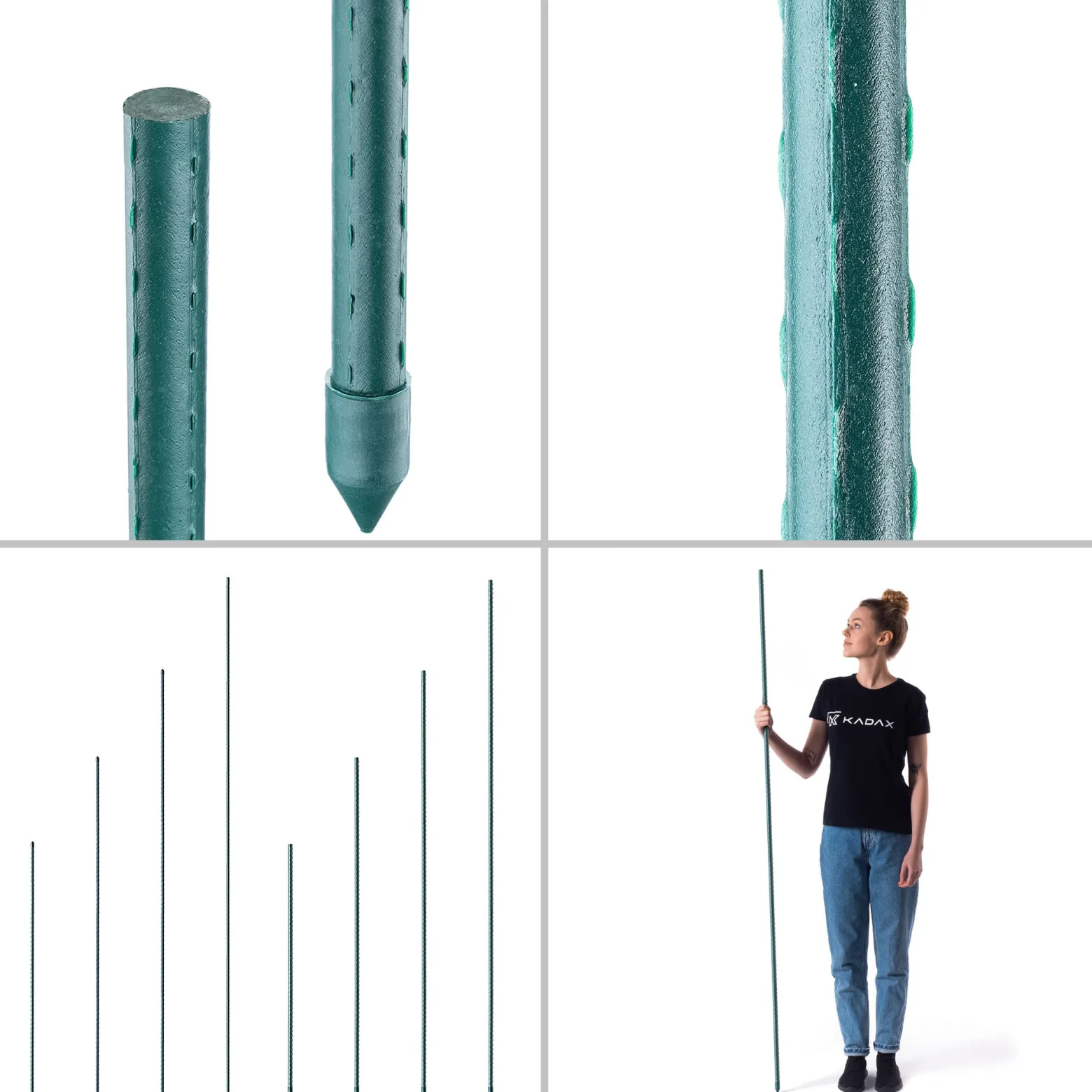 Tyczka Podpórka Roślin Stal Powlekana 180cm 10szt