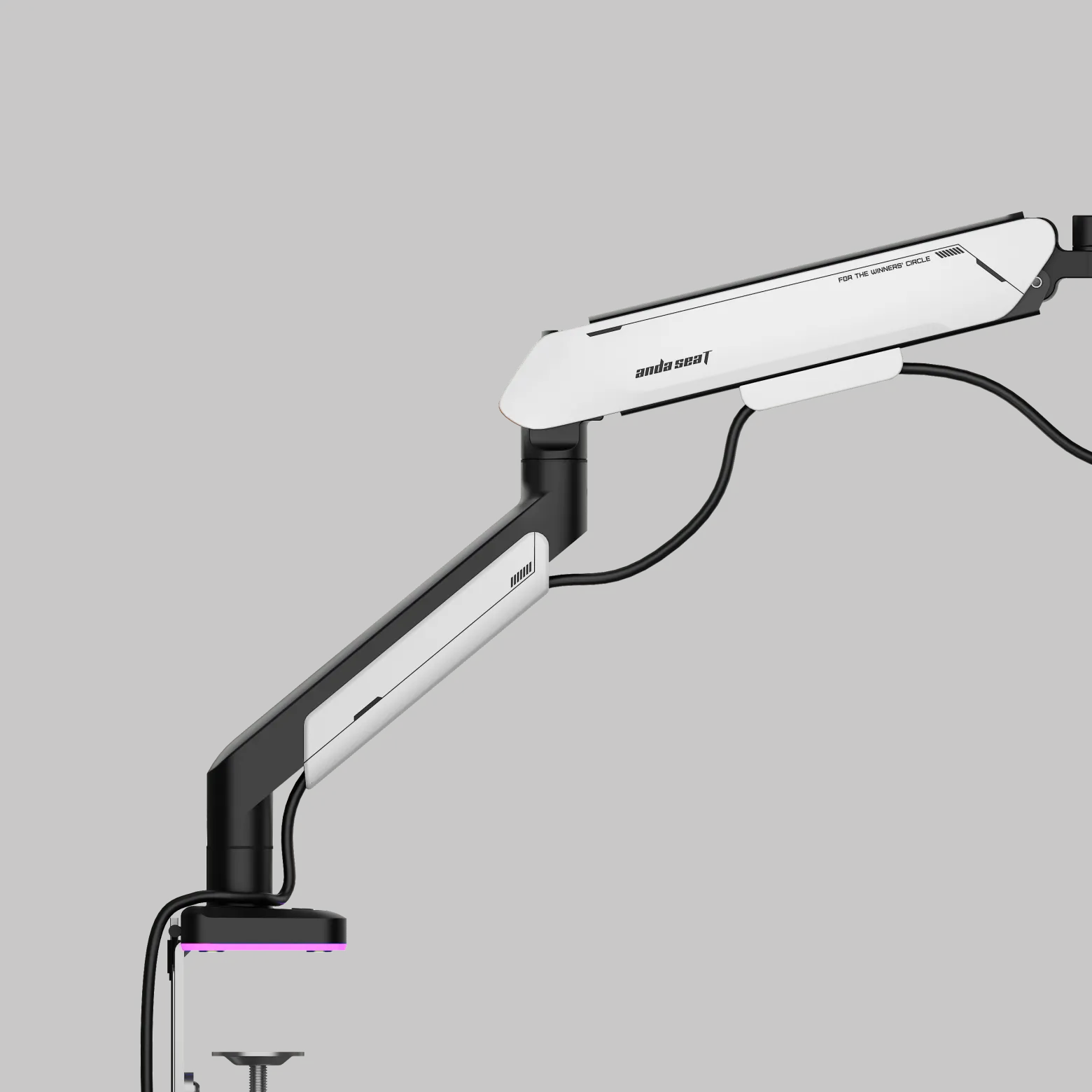 Uchwyt do monitora Stealth II PRO RGB 17"- 42" biały