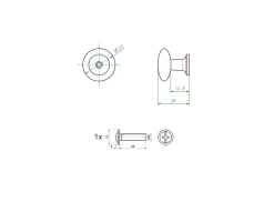 Uchwyt meblowy SCHWINN Z287 0000 Żółty półpołysk proszek PZ1