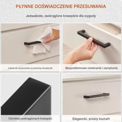 Uchwyty meblowe 30 szt 76 mm stal szczotkowana nowoczesne do szafek