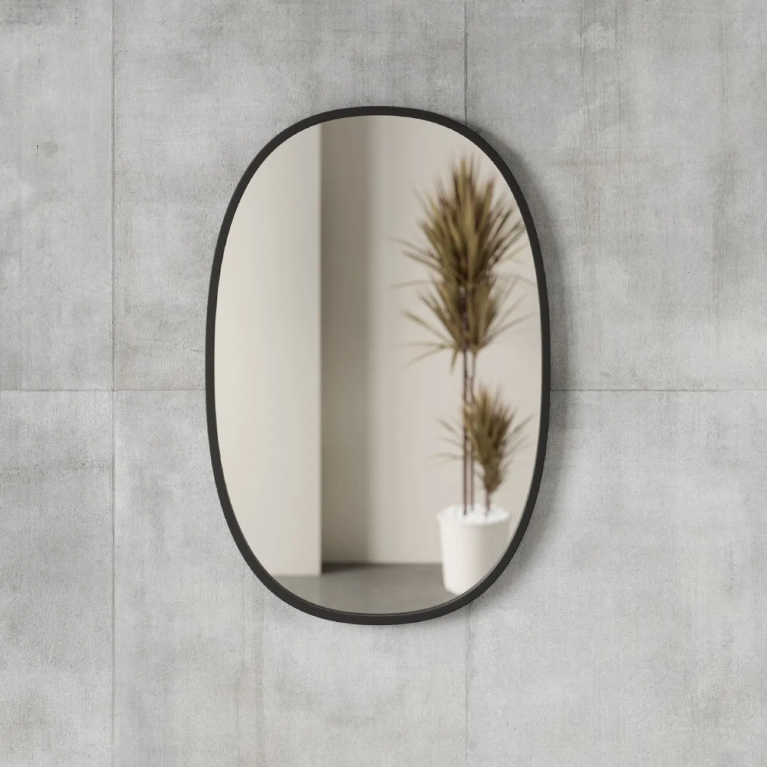 UMBRA lustro wiszące HUB 61 x 91 cm czarne
