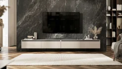 Uniwersalna Szafka RTV Glamour Komoda Kaszmir MAT ryflowane fronty 280 cm