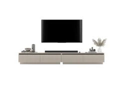 Uniwersalna Szafka RTV Glamour Komoda Kaszmir MAT ryflowane fronty 280 cm