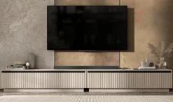 Uniwersalna Szafka RTV Glamour Komoda Kaszmir MAT ryflowane fronty 280 cm