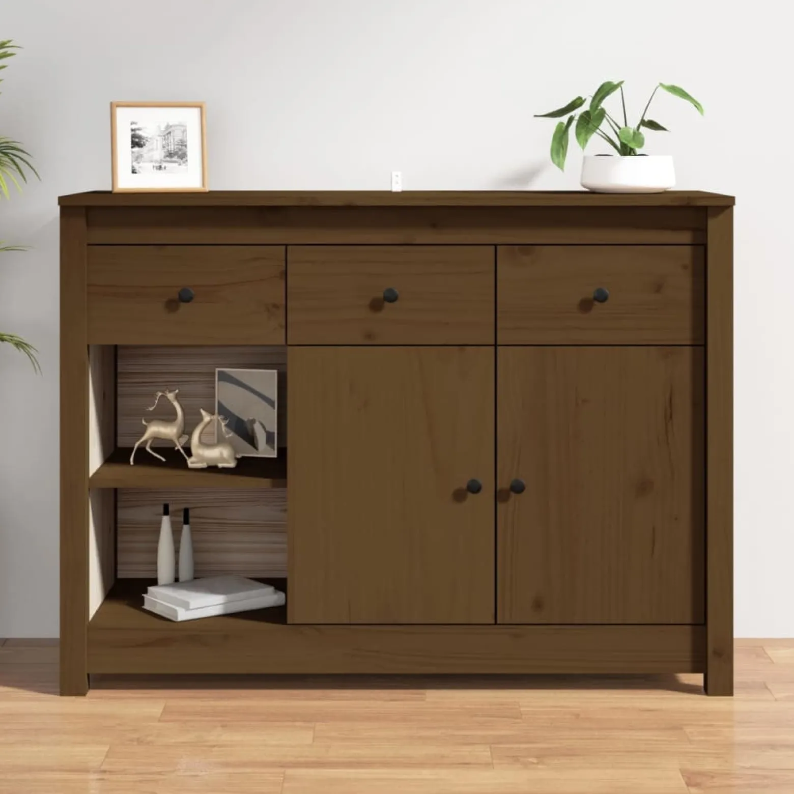 VidaXL Komoda miodowy brąz 100x35x74 cm