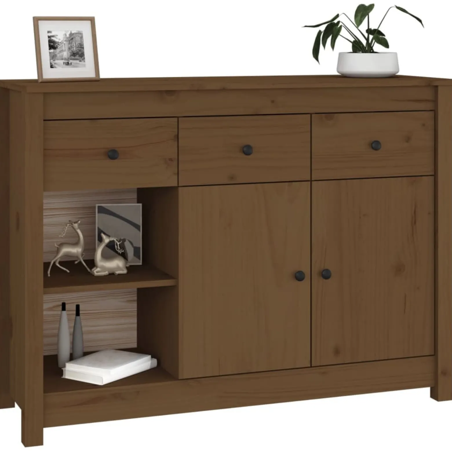 VidaXL Komoda miodowy brąz 100x35x74 cm