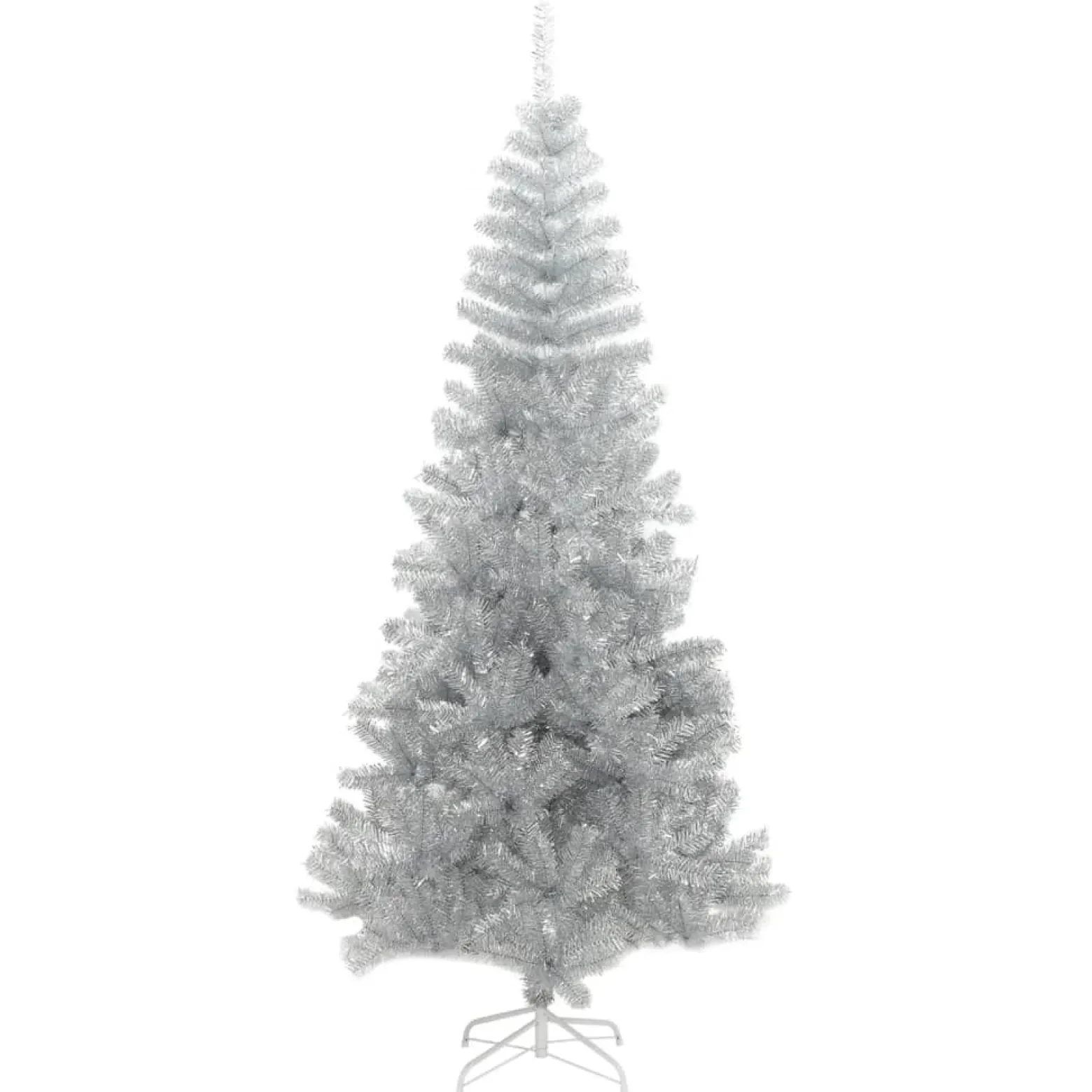 VidaXL Sztuczna choinka Srebrny 240 x 120 cm