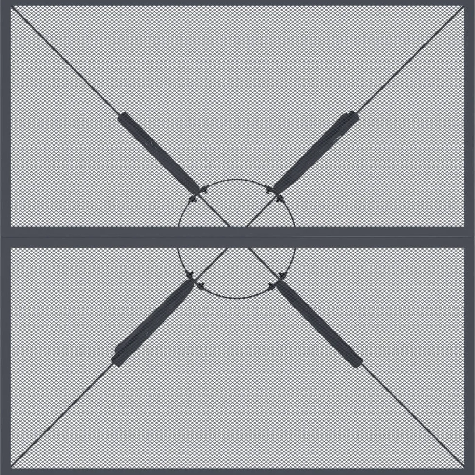 VidaXL Antracyt 80 x 80 x 72.5 cm Stal