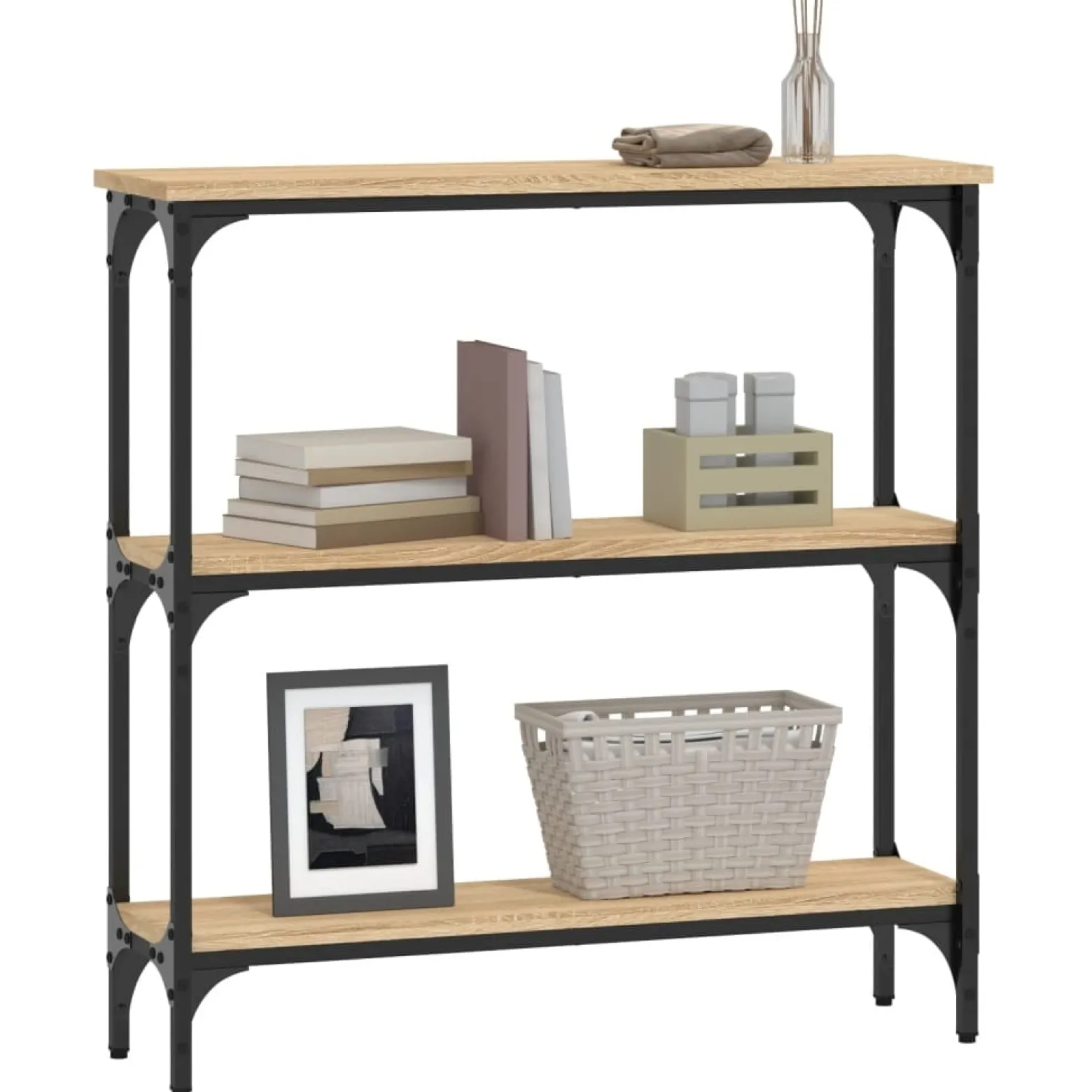 VidaXL Brąz 75 x 22.5 x 75 cm Materiał drewnopochodny