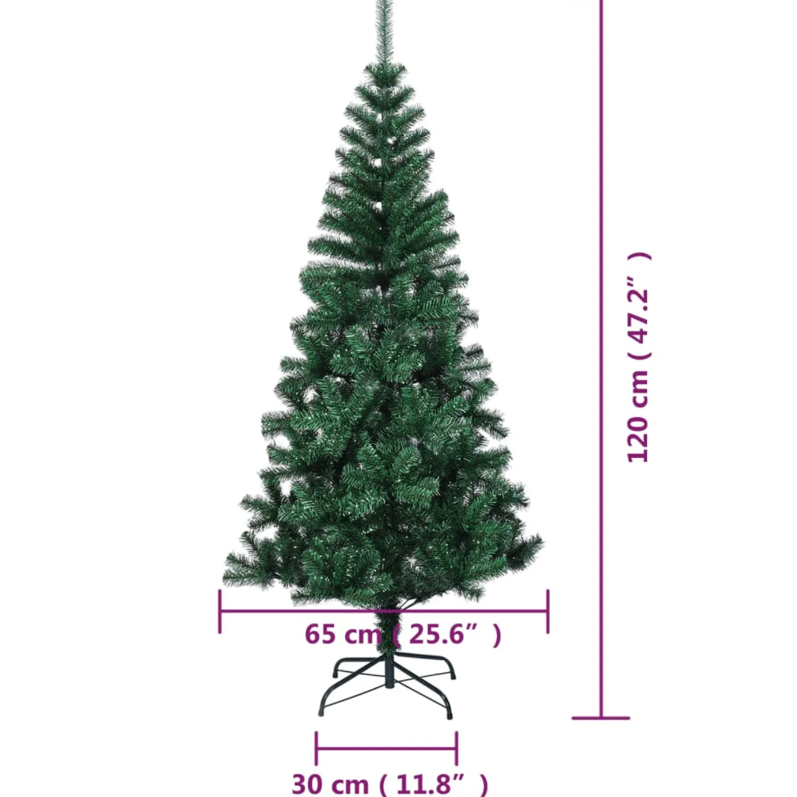 VidaXL Choinka Zielony 120 x 65 cm