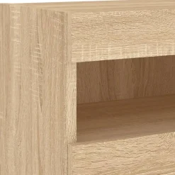 VidaXL Ścienna szafka TV z LED dąb sonoma