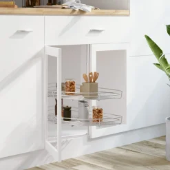 VidaXL Kosz druciany Srebrny 75 x 38 x 80 cm Metal
