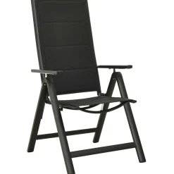 VidaXL Krzesło ogrodowe Czarny Aluminium