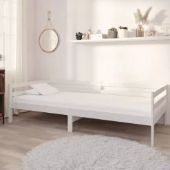VidaXL Leżanka Biały Drewno sosnowe