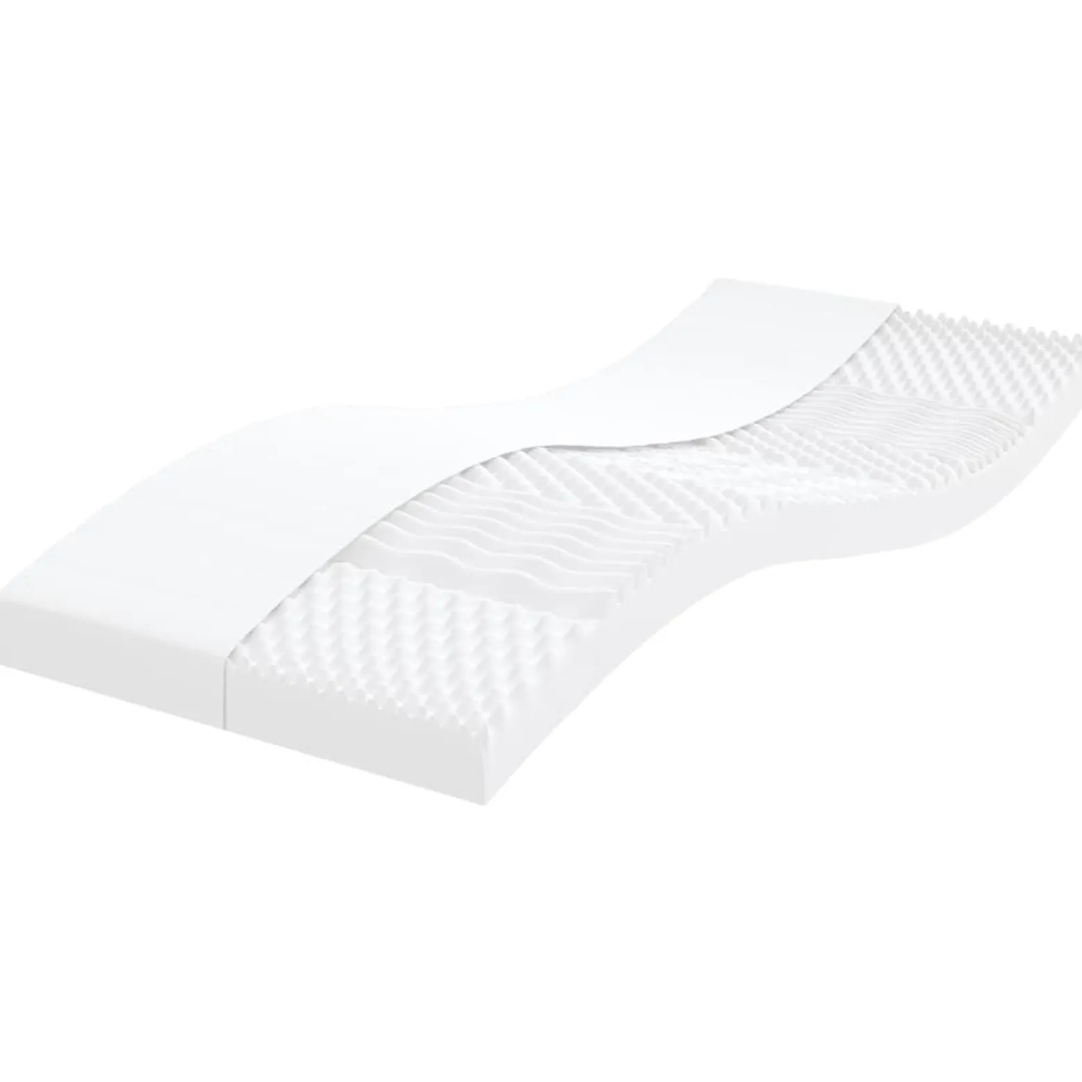 VidaXL Materace piankowe 2 szt. białe 100x200 cm