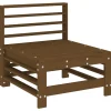 VidaXL Ogrodowa sofa środkowa miodowy brąz