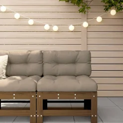 VidaXL Ogrodowa sofa środkowa miodowy brąz