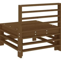 VidaXL Ogrodowa sofa środkowa miodowy brąz