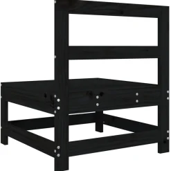 VidaXL Ogrodowa sofa środkowa czarna