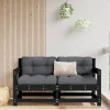 VidaXL Ogrodowe sofy narożne 2 szt. czarne