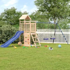 VidaXL ogrodowy plac zabaw Brąz Drewno sosnowe