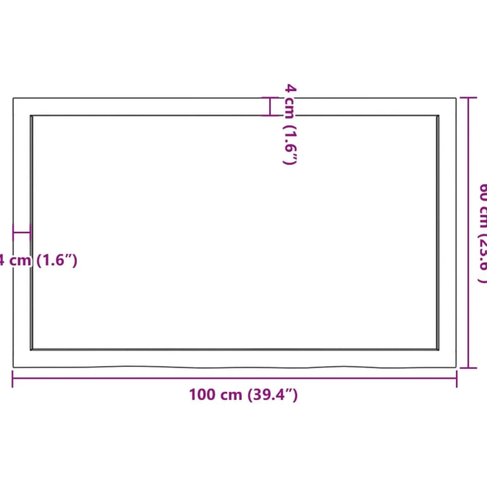 VidaXL Półka brązowa 100x60x(2-4) cm