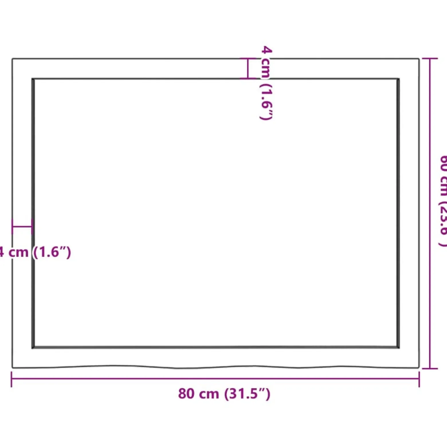 VidaXL Półka ciemnobrązowa 80x60x(2-4) cm