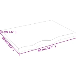 VidaXL Półka ciemnobrązowa 80x60x(2-4) cm