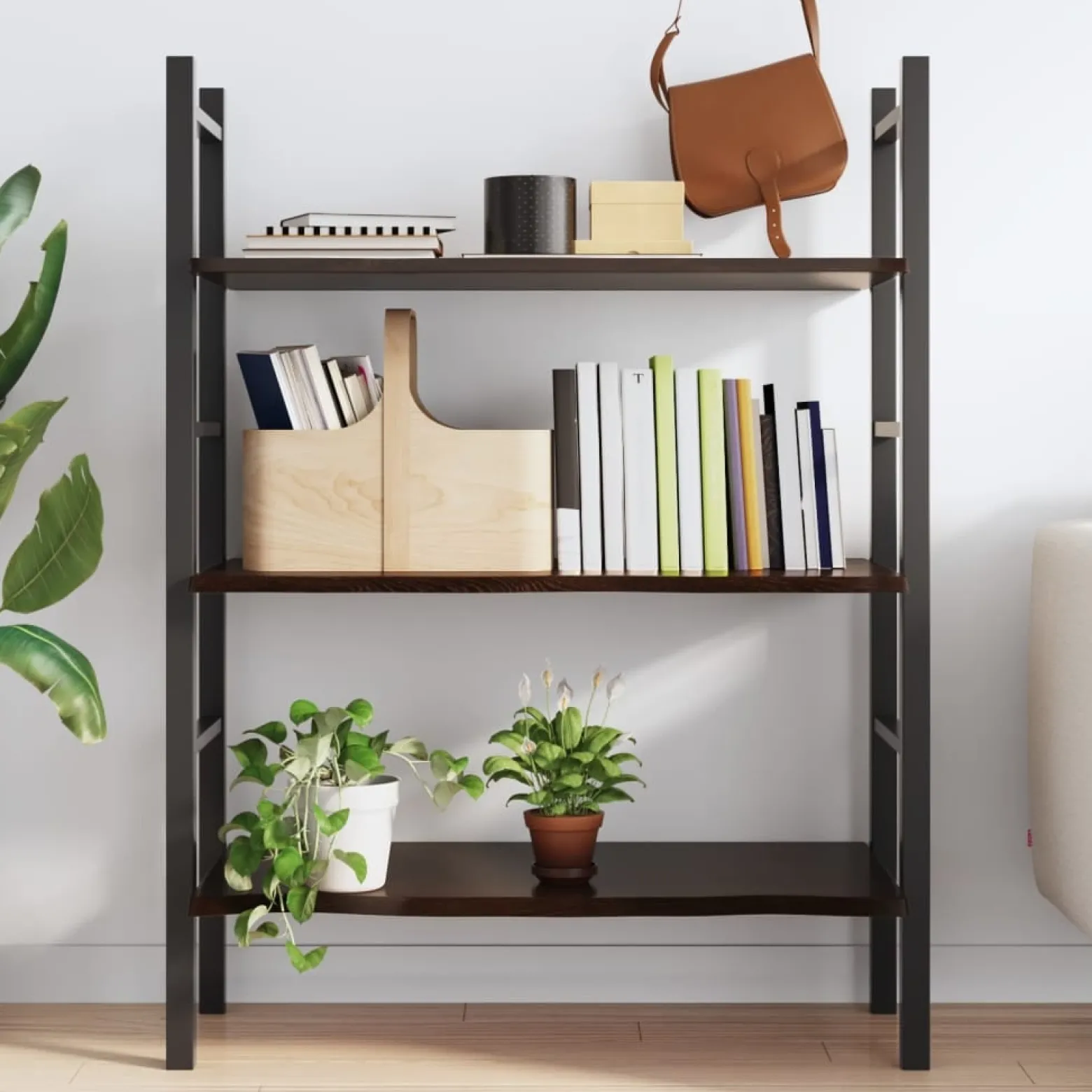 VidaXL Półka ciemnobrązowa 100x60x2 cm wykończone