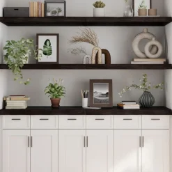 VidaXL Półka ciemnobrązowa 180x50x(2-6) cm wykończone