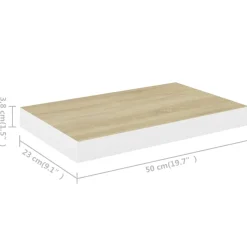 VidaXL Półka ścienna Brąz 50 x 23 x 3.8 cm MDF