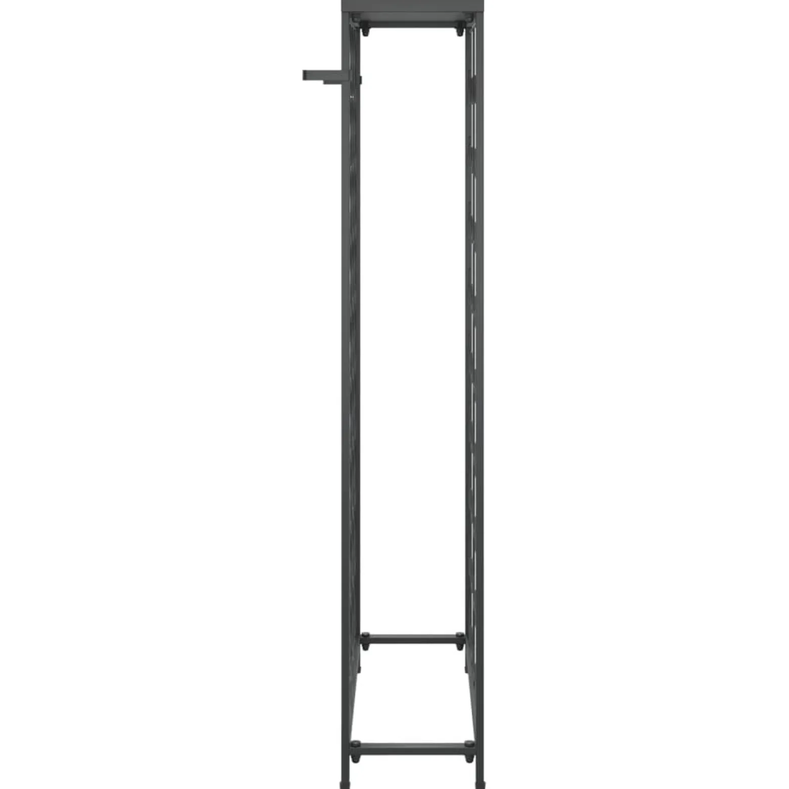 VidaXL Stojak na 45 butelek czarny 54x18x100 cm