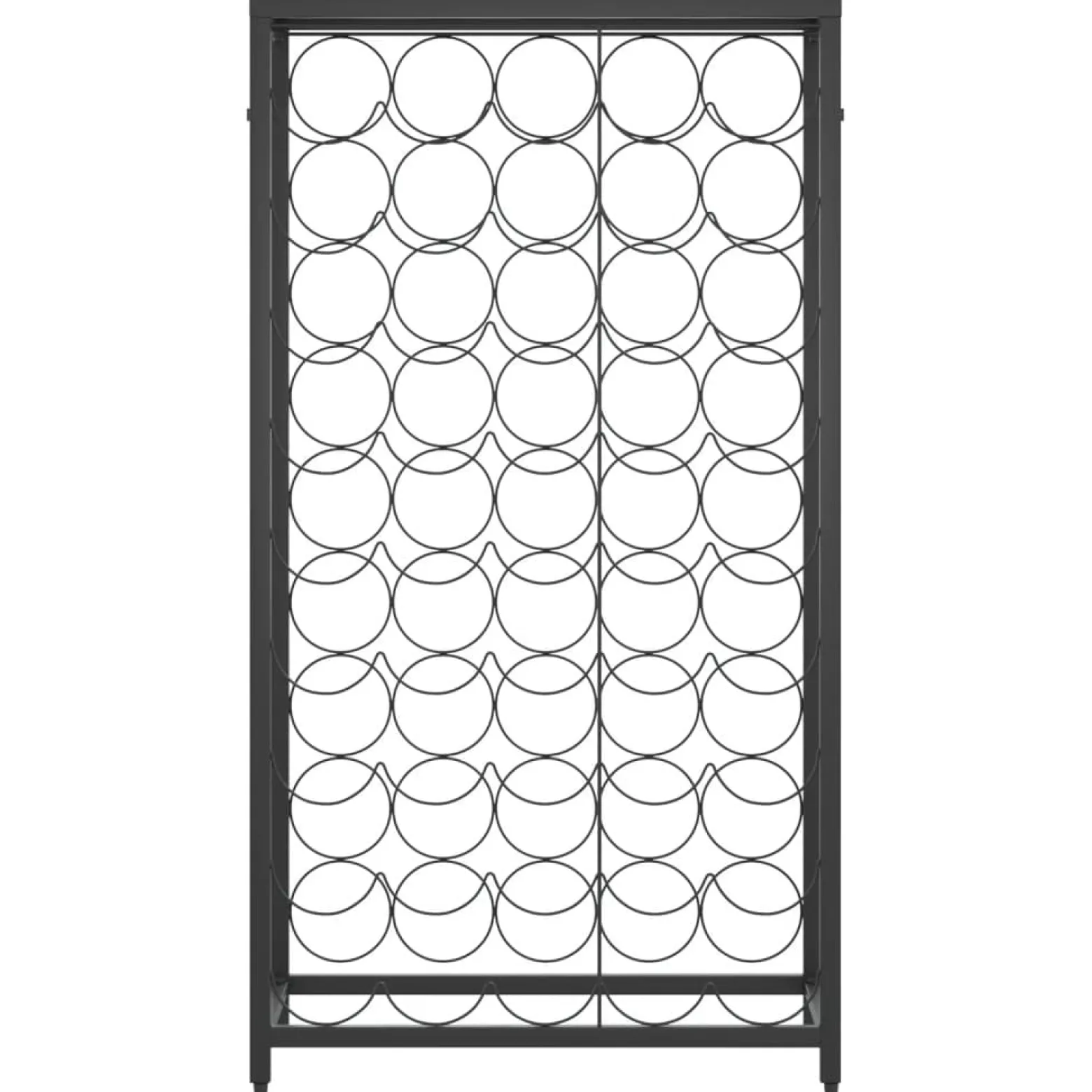 VidaXL Stojak na 45 butelek czarny 54x18x100 cm