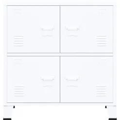 VidaXL Szafka na dokumenty Biały 75 x 40 x 80 cm Stal