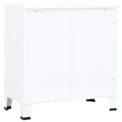 VidaXL Szafka na dokumenty Biały 75 x 40 x 80 cm Stal