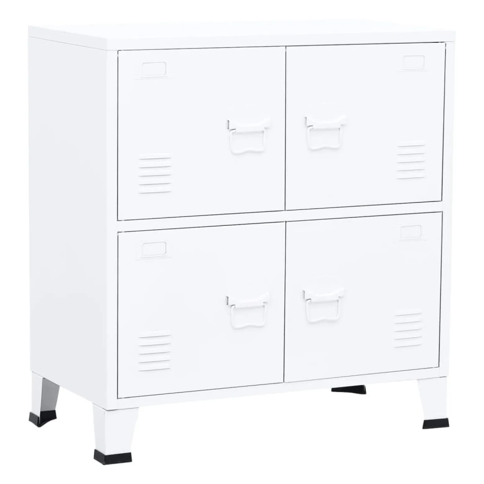 VidaXL Szafka na dokumenty Biały 75 x 40 x 80 cm Stal