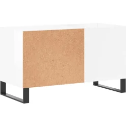 VidaXL Szafka na płyty wysoki połysk biała