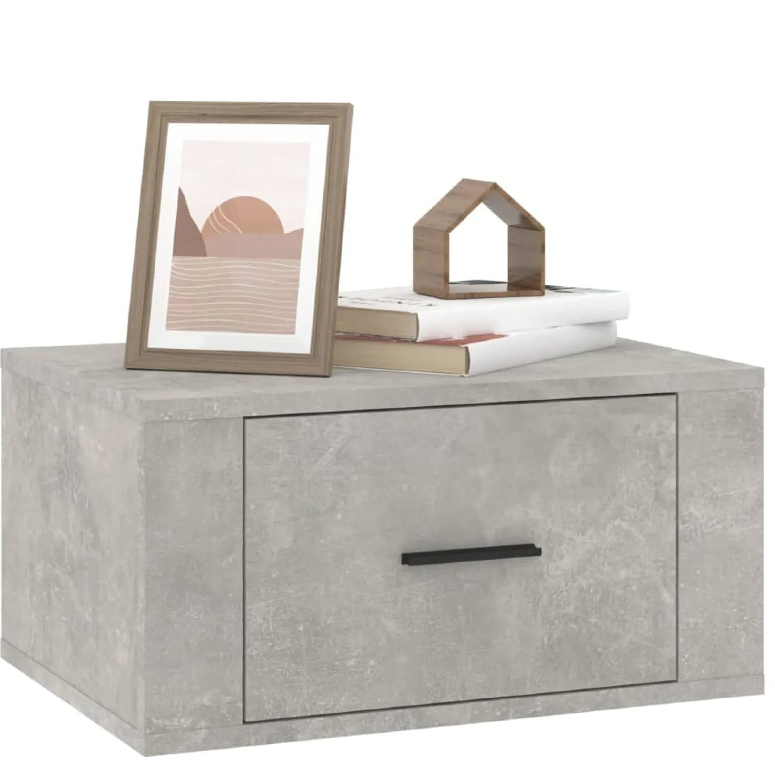 VidaXL Wisząca szafka nocna szarość betonu 50x36x25 cm