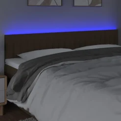 VidaXL Zagłówek do łóżka z LED ciemnobrązowy